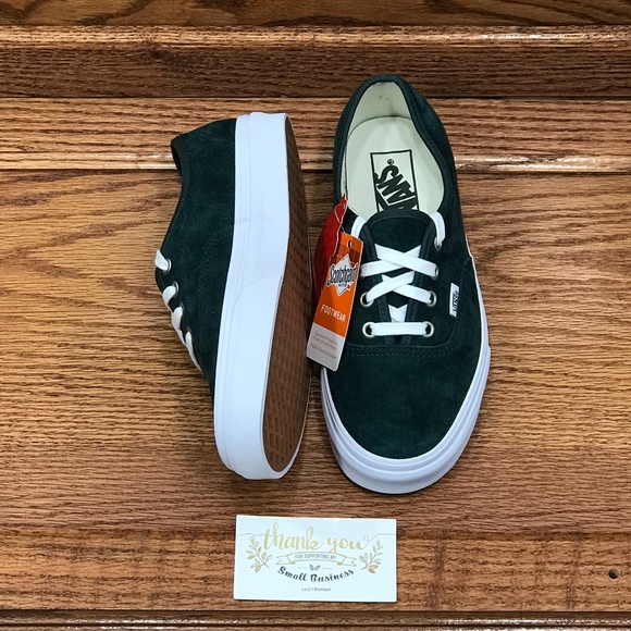 Vans Authentic Pig Suede Darkest Spruc Shoes - Picture 5 of 8